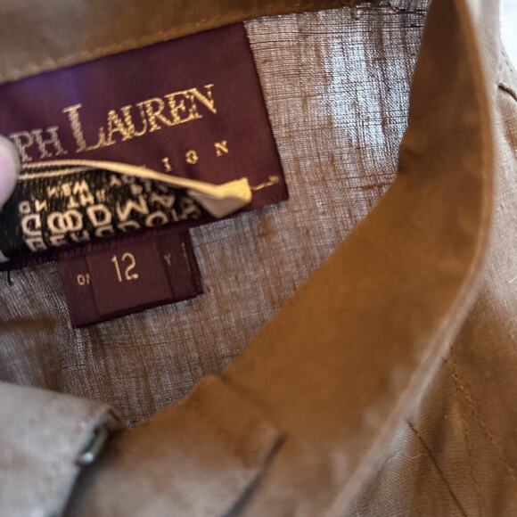 Vintage Ralph Lauren Purple Label Field Jacket 1994 Runway Linen 12 Safari Army - Picture 6 of 12